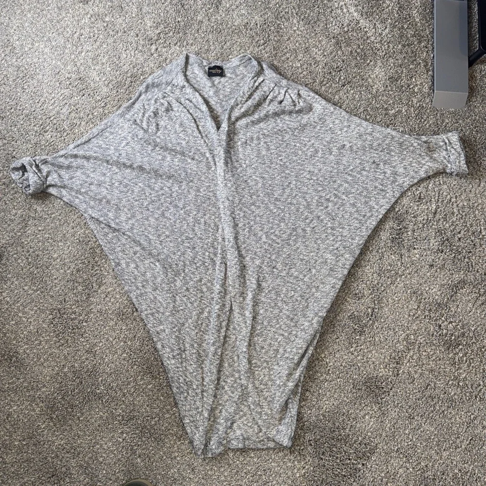 Audrey 3 Plus 1 Women's Cardigan Gray Super Soft‎ Size S